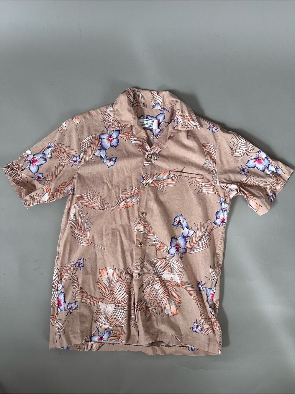 Vintage Hawaiian Floral Short-Sleeve Button-Down Shirt